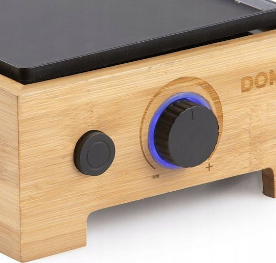 Domo Teppanyaki Grillplatte mit einstellbarem Thermostat 1000W 36x14cm