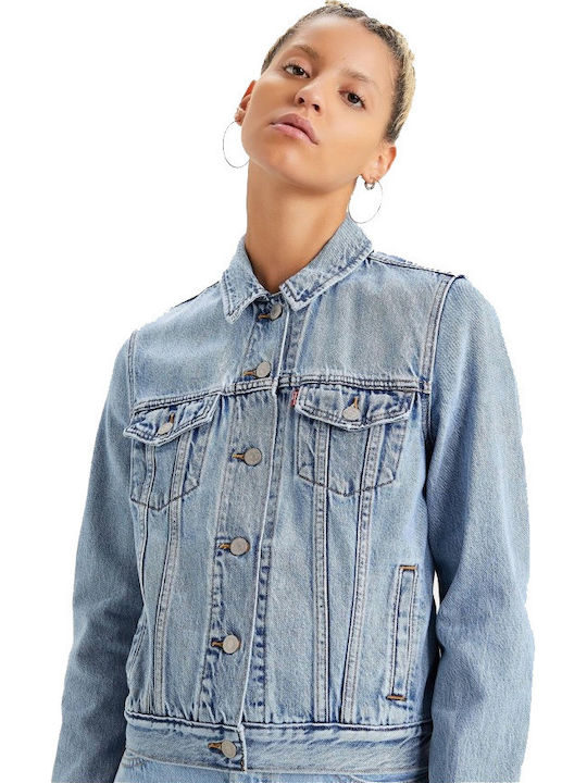 Original Trucker Scurtă Jachetă de femei din denim Blue