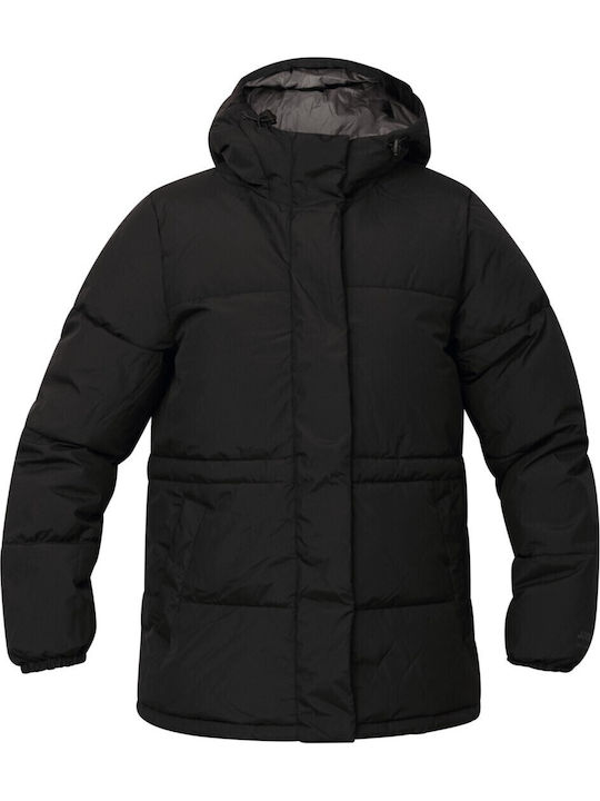 Women's Short Puffer Jacket for Winter Black