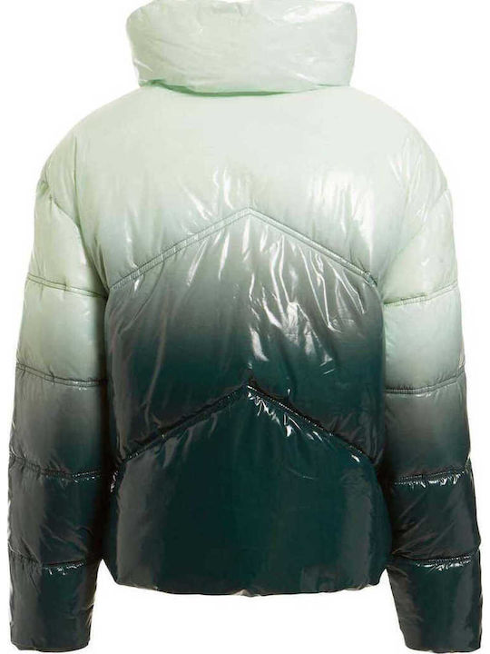 Scurtă Jachetă de femei Puffer White/Green