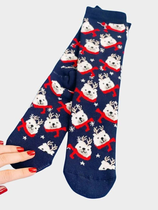 Ipatios Damen Weihnachtssocken Blue 1Pack Ipatios Damen Weihnachtssocken Blue 1Pack