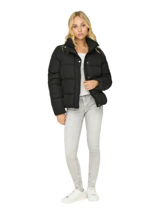 Kurz Damen Puffer Jacke Schwarz