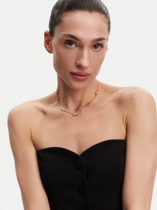 Guess Κολιέ από Επιχρυσωμένο Ατσάλι Guess Κολιέ από Επιχρυσωμένο Ατσάλι