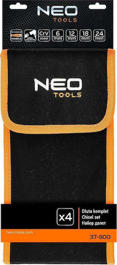 Neo Tools Σκαρπέλα Φάρδους 24mm Σετ 4τμχ