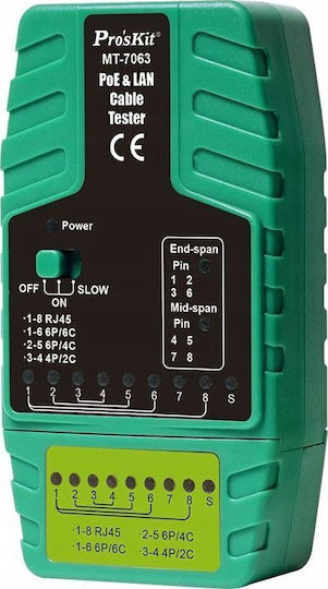 Proskit Network Cable Tester RJ11 / RJ12 / RJ45 MT-7063