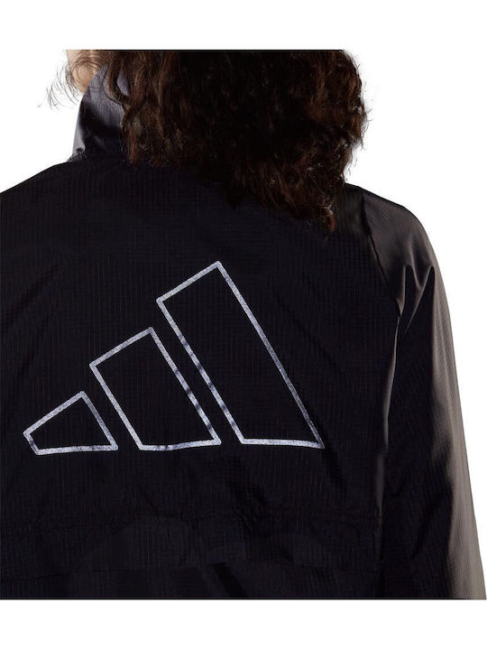 Originals Women's Running Short Sports Jacket Windproof for Spring or Autumn Black