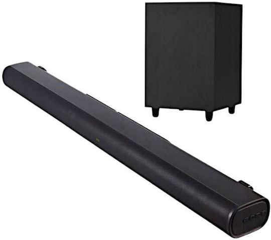 Akai Proffesional ASB-20CSW Soundbar 2.1 Bluetooth και HDMI 80W με Ασύρματο Subwoofer και Τηλεχειριστήριο Μαύρο