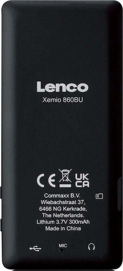 Lenco MP3-Spieler (8GB) mit Bildschirm TFT / LCD 2.4" Blau XEMIO-860BU