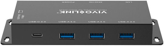 Bakeey 7-in-1 Dual USB-C Hub Docking Station with USB-C / Dual USB-C 4K PD Ethernet Silver