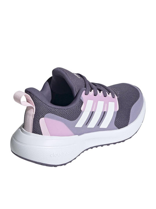 Fortarun 2.0 Cloudfoam Lace Kids Sports Shoes Running with Laces Purple