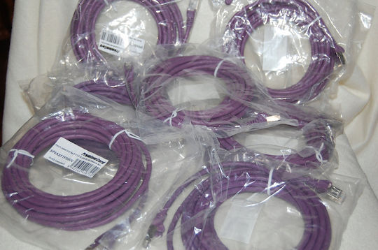 PremiumCord S/FTP Cat.6a (Gigabit) Καλώδιο Δικτύου Ethernet 5m Μωβ