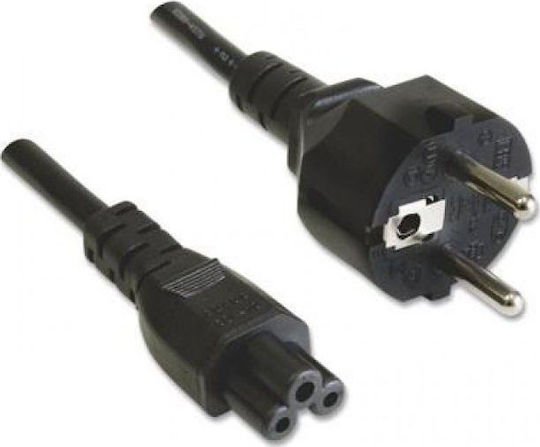 Manhattan IEC C5 - Schuko Cable 1m Μαύρο 216309