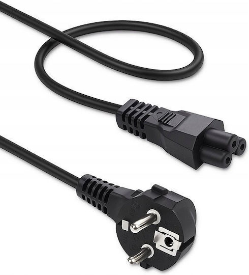 Qoltec Angled Power Cable Schuko IEC C5 Cloverleaf 3x1.0mm² 1.5m