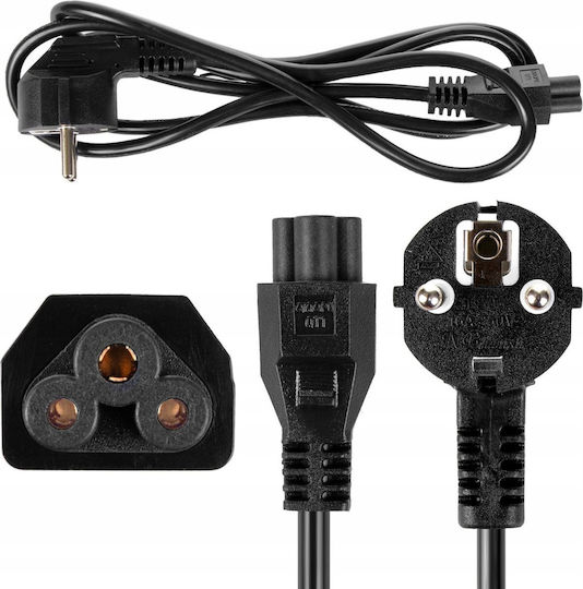 Maclean Cloverleaf Power Cable 3 Pin Eu Plug 1.5m Mctv-857