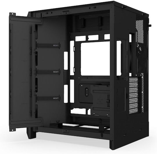 NZXT H9 Flow Gaming Midi Tower Κουτί Υπολογιστή με Πλαϊνό Παράθυρο Μαύρο