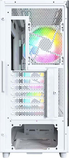 Montech X5 Gaming Midi Tower Κουτί Υπολογιστή με Πλαϊνό Παράθυρο Λευκό