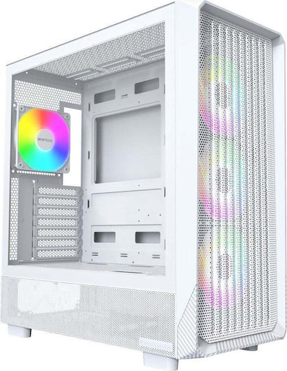 Montech X5 Gaming Midi Tower Κουτί Υπολογιστή με Πλαϊνό Παράθυρο Λευκό