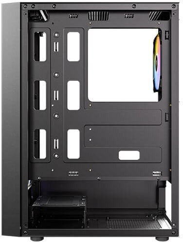 Antec AX27 RGB Gaming Midi Tower Κουτί Υπολογιστή με Πλαϊνό Παράθυρο Μαύρο