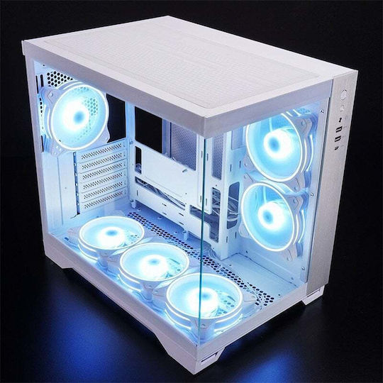 Chieftec Visio GM-30W-TG-OP Würfel Computergehäuse mit Seitenfenster Weiß