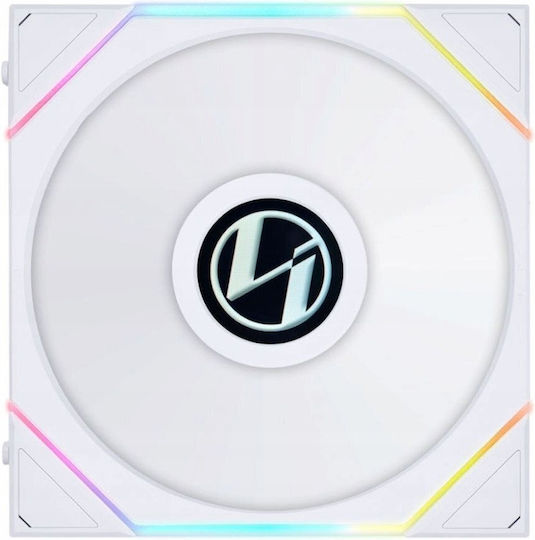 Lian Li UNI FAN TL LCD Wireless Case Fan 140mm (62cfm) with ARGB Lighting and 4-Pin PWM Connection White