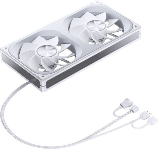 Jonsbo ZA-240WR Reverse Blade Case Fan 120mm (2400rpm) with ARGB Lighting and Connection 3-Pin / 4-Pin Molex White