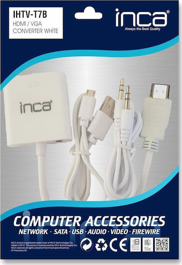 Inca IHTVJ-7TB Μετατροπέας HDMI male σε USB-A / VGA female