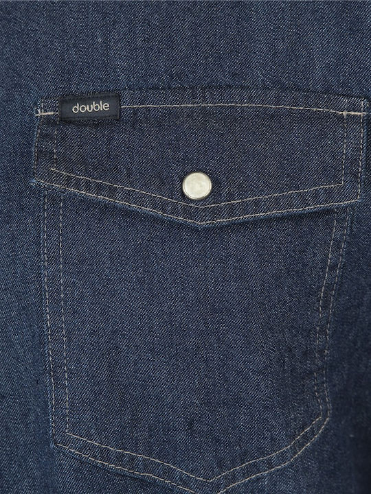 Plus Size Cu mânecă lungă Cămașă Denim