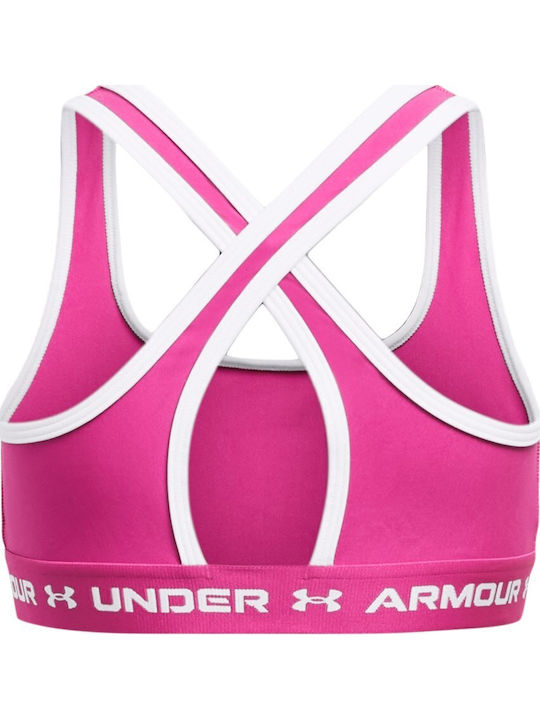 Under Armour Crossback Kids' Bralette Rebel Pink / White