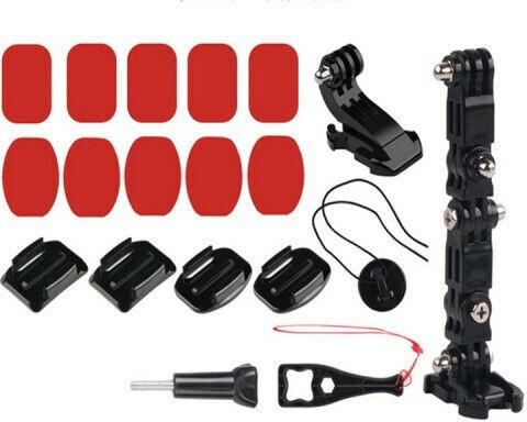 Kit de montare Surewo pentru camere Gopro Hero 12 11 10 9 8 7 6 5 Session Osmo Action Sjcam pe casca de motocicletă