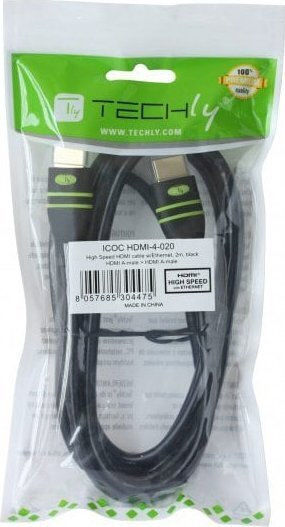 Techly HDMI 1.4 High Speed 1080p 120Hz Cable HDMI Male - HDMI Male 3m Black