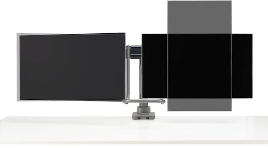 Kensington SmartFit Stand Desk Mounted for 2 Monitors up to 32" with Arm White