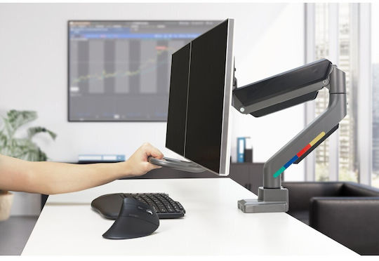 Kensington SmartFit Stand Desk Mounted for 2 Monitors up to 32" with Arm White