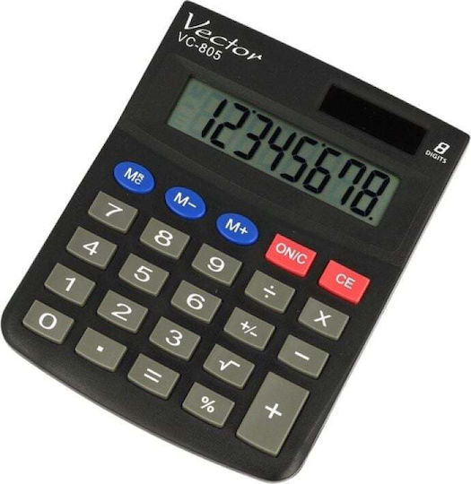 Vector VC-805 Calculator 8 Cifre în Culoarea Negru 1buc