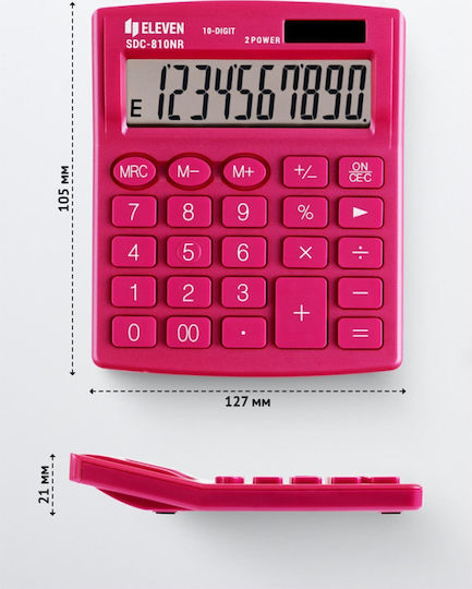 Eleven Liquids Calculator în Culoarea Roz 1buc