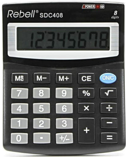 Rebell Calculator in Black Color 1pcs