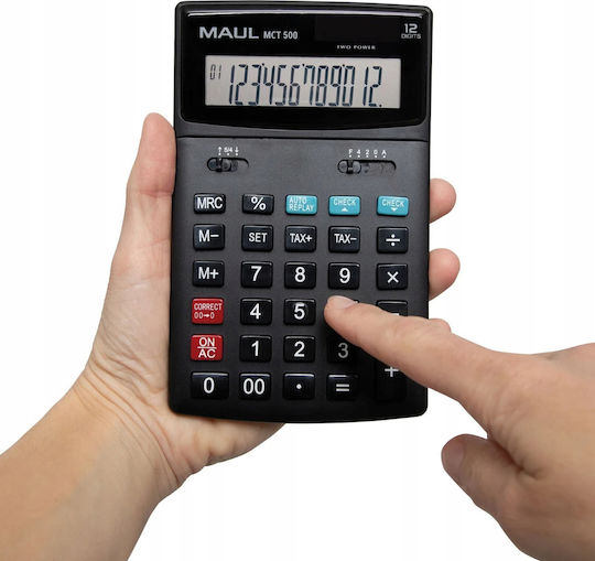 Maul Maul MCT 500 Калкулатор Счетоводство 12 Цифри в Черен Цвят 1бр
