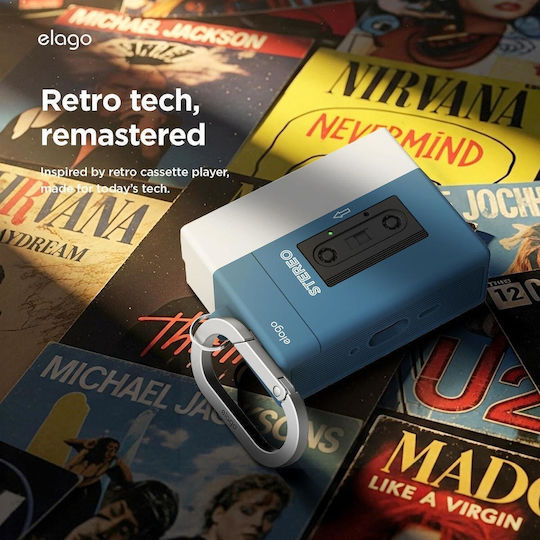 Elago Cassette Player Hang Case Θήκη Σιλικόνης σε Μπλε χρώμα για Apple AirPods Pro 3