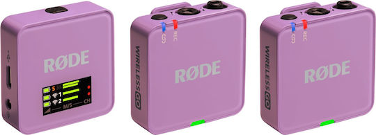 Rode Wireless GO 3RD GEN Set Wireless Microphone Clip On Journalistic in Purple Color