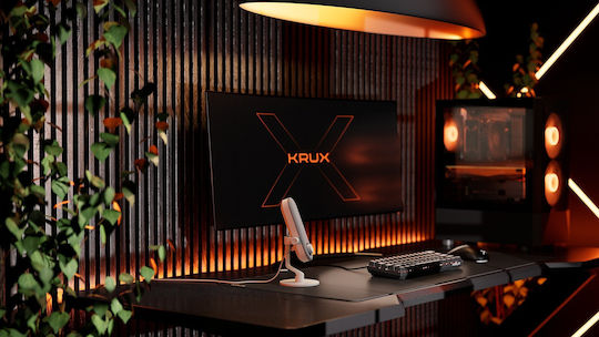 Krux Pin Μικρόφωνο με USB Type-C Επιτραπέζιο σε Λευκό Χρώμα