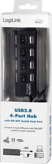 LogiLink Hub 4 Porturi USB 2.0 Cu Conectare USB-A