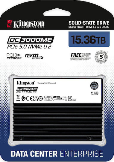 Kingston DC3000ME SSD 15.3TB τύπου 2.5'' με σύνδεση PCI Express 5.0 SEDC3000ME/15T3