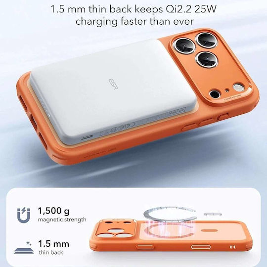 ESR Classic Hybrid Halolock Umschlag Rückseite Orange (iPhone 17 Pro Max)