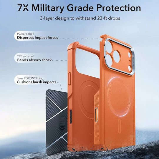 ESR Cyber Umschlag Rückseite Silikon Orange (iPhone 17 Pro Max)