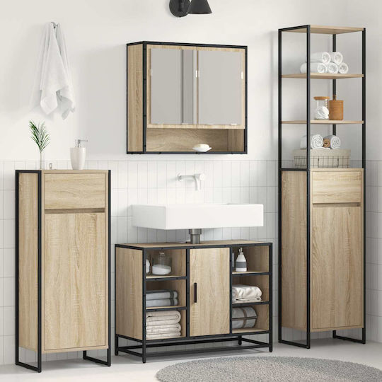 vidaXL Bathroom Cabinet L40xW30xH100cm Sonoma