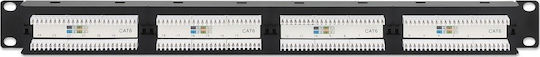 Intellinet Patch Panel 24port Cat 6 Black 721035