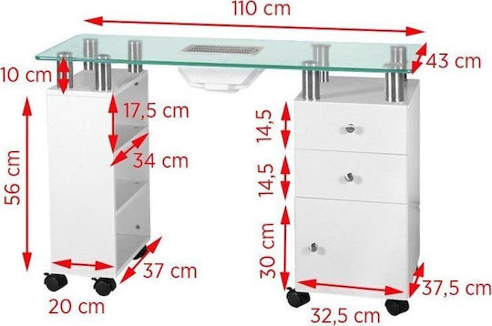 UpLac Manicure Table