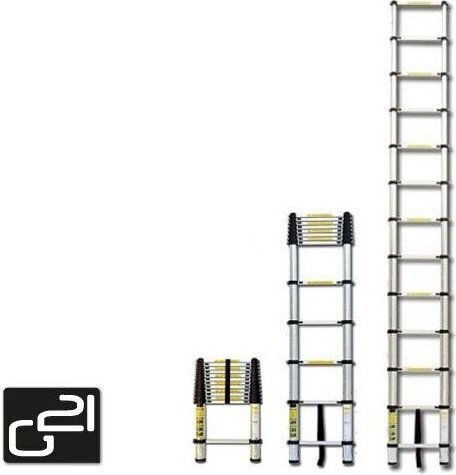 G21 Teleskopische Leiter Aluminium Stufen