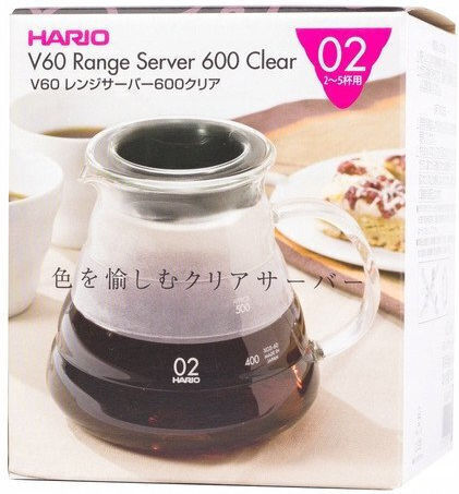 Range Server 600ml Clear – Γυάλινη Κανάτα Ανθεκτική Στη Θερμότητα Hario V60 21028