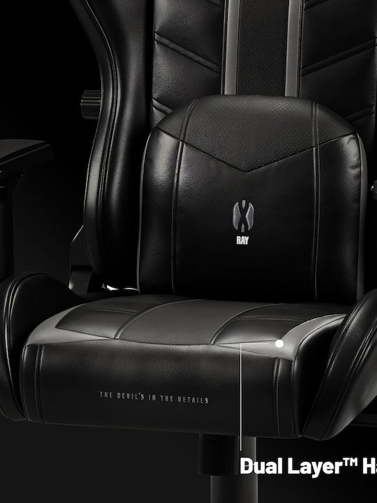 Diablo X-Ray King Size XL Scaun Gaming Din piele ecologică cu Brațe Reglabile Neagră