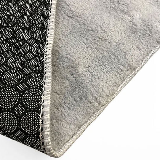 SpitiBazaar Килим Правоъгълена Furry Grey Sky Blue